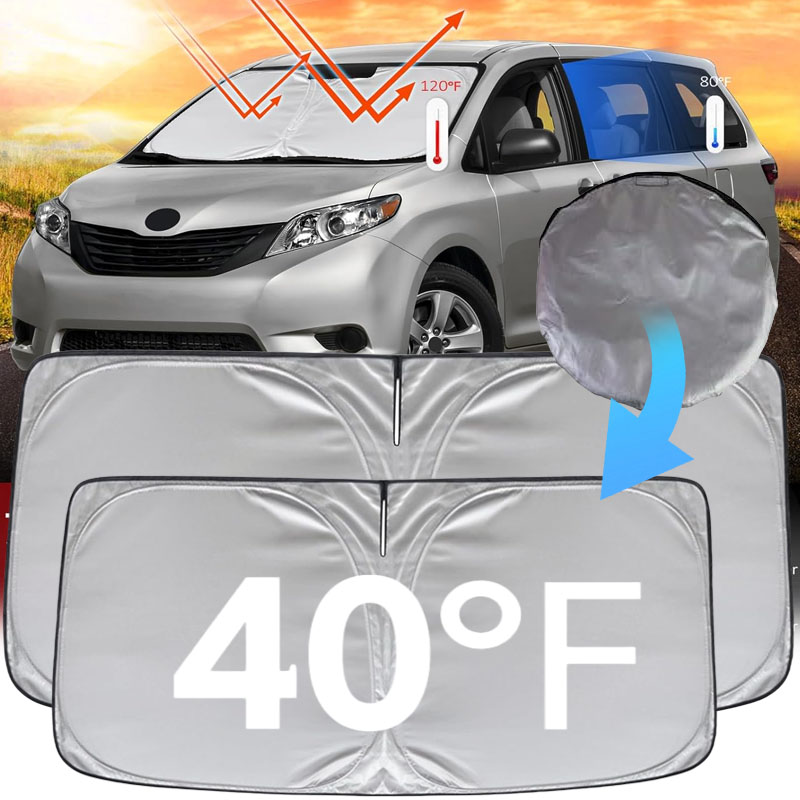 Auto Voorruit Zonnescherm Cover Opvouwbare Voorruit Zonneklep Blokken UV Reflecterende Auto Parasol Zonnescherm Protector Cover