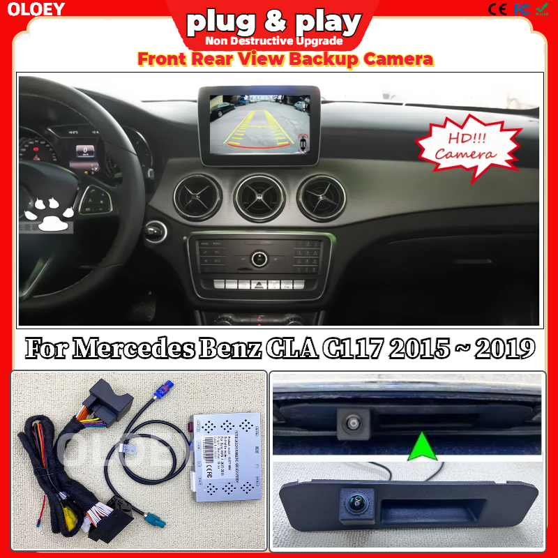 Pour Mercedes Benz CLA C117 2015 2016 2017 2018 2019 écran d'origine Plug and Play installer HD caméra de recul avant et arrière