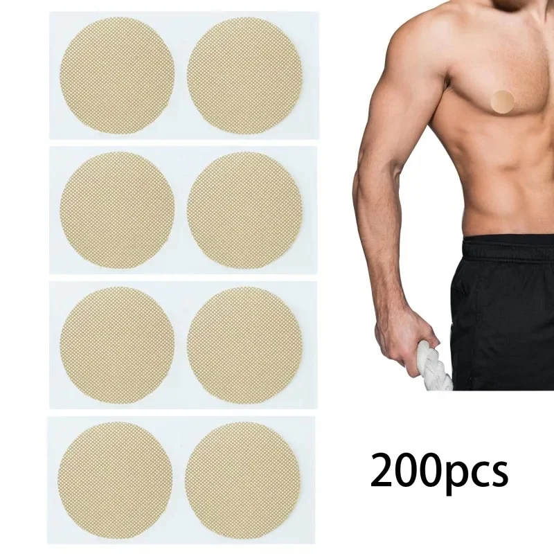 Lot de 200 cache-tétons jetables pour hommes, invisibles, adaptés aux chemises, collants et costumes, anti-épanouillement, autocollants pour tétons, doux, respirants et imperméables pour hommes