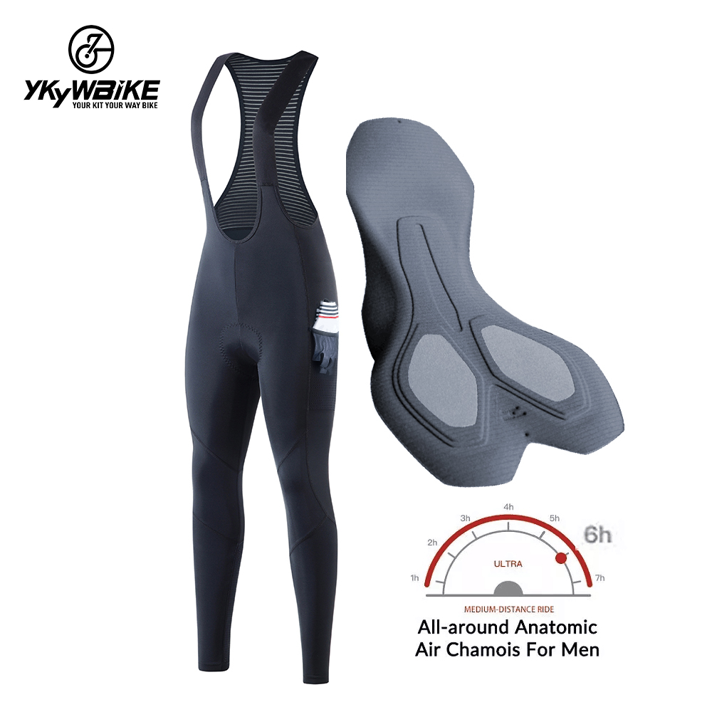 Ykywbike  Celana Bib Wanita Bersepeda Musim Semi Coolmax 3D Pad Sepeda Musim Gugur Celana Ketat Mtb Naik Sepeda 2 Kantong