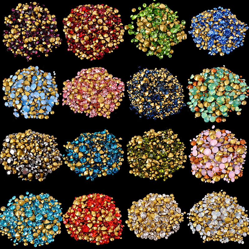 400 peças 6 gramas tamanhos mistos ss2-ss22 ponto traseiro cz cristal strass para diy vestuário jóias fazendo/artis de unhas/decorações de telefone