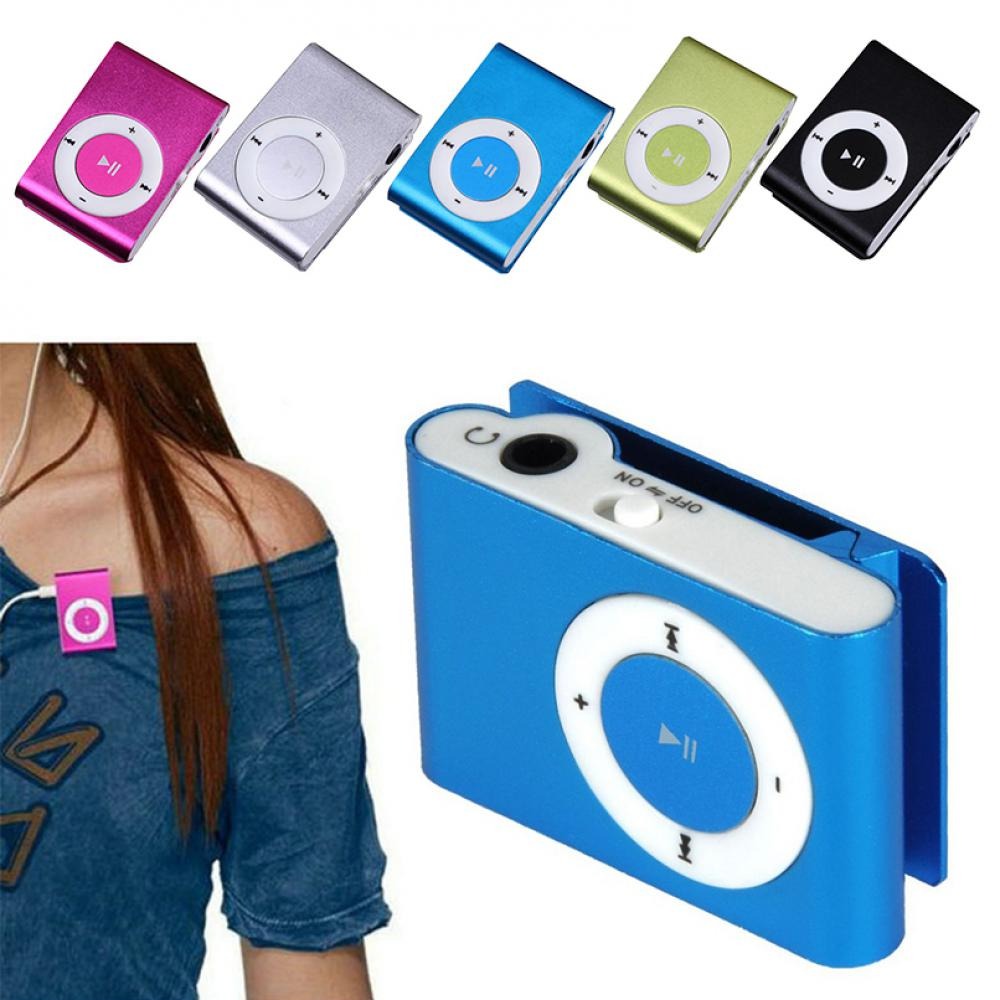 Mini reproductor de MP3 con soporte de Clip para tarjeta TF, reproductor de MP3 Mini USB portátil, Walkman colorido, diseño elegante y a la moda