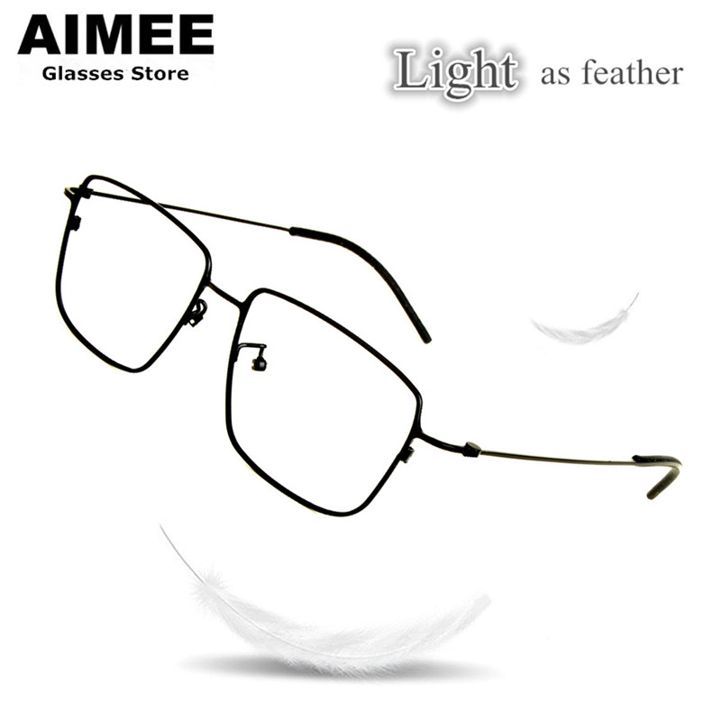 Marke Designer Retro Platz Reinem Titan Brille Rahmen männer Große Gesicht Brillen Frauen Optische Blau Licht Brillen