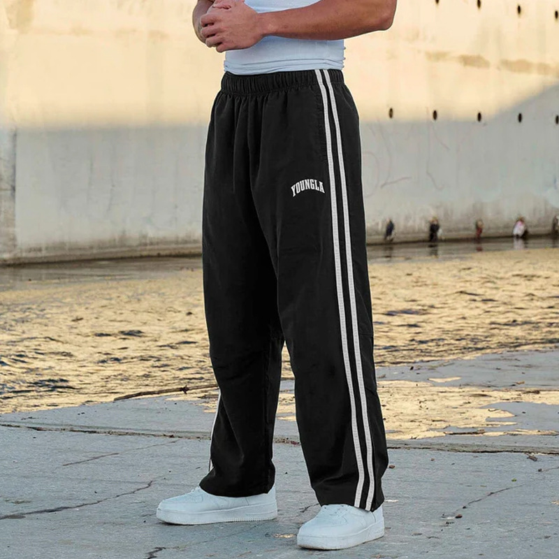 Estilo americano moletom masculino moda marca roupas primavera outono novos esportes calças casuais ginásio correndo treinamento jogging calças