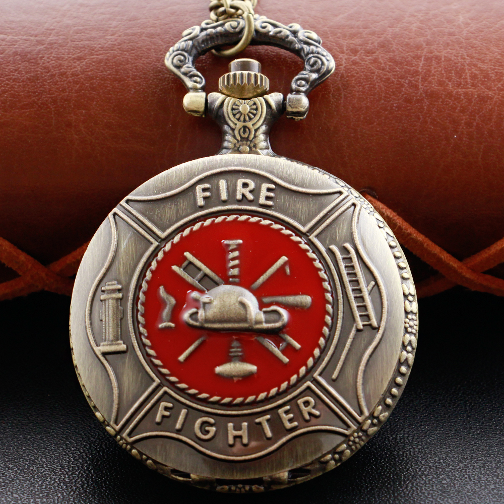 Reloj de bolsillo de cuarzo Digital romano Steampunk con sombrero de fuego rojo, caja antigua azul, collar, colgante, cadena de reloj, regalo para hombres y mujeres