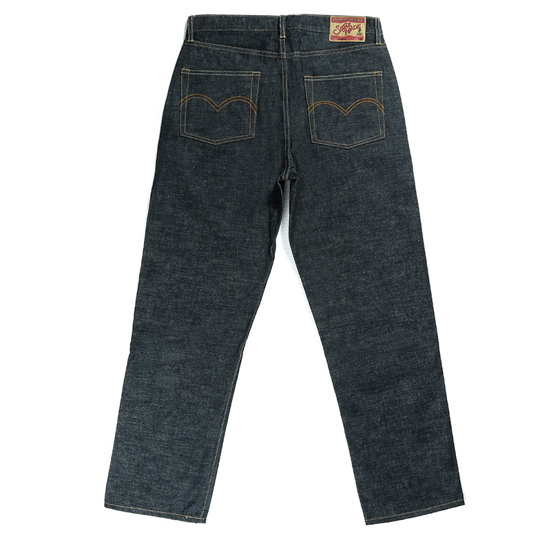 Pantalones vaqueros de mezclilla crudos sin lavado de peso pesado de 15oz para hombres Pantalones rectos cónicos con orillo rojo de alta calidad American Vintage