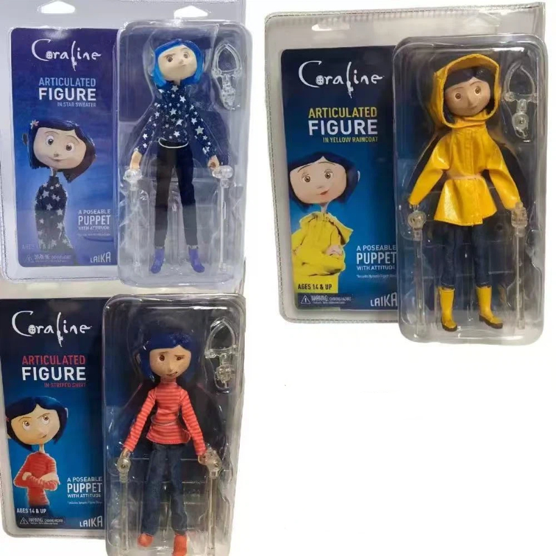 Figurine articulée Coraline V3 18 cm, figurine d'action de collection, poupée poseable, modèle de film d'horreur, jouet, ornement de bureau, cadeau anime