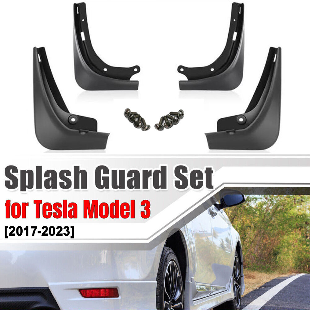 * Sem perfuração para tesla modelo 3 2017 - 2023 respingo guardas mud flaps para-lamas model3 fender acessórios do carro roda peças de automóvel 2022