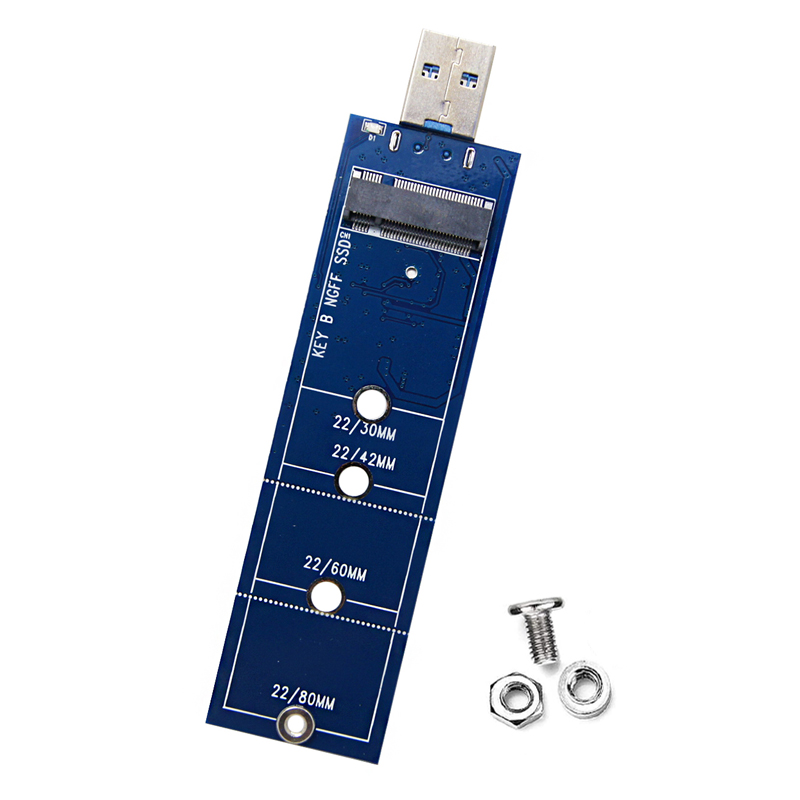 Адаптер M.2 — USB B Key M.2 SATA SSD-адаптер Конвертер NGFF M2 — USB 3.0 Плата Riser Поддержка 2230 2242 2260 2280 M.2 SSD