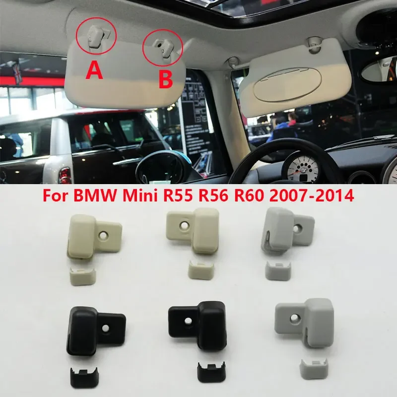 Для BMW Mini R55 R56 R57 R58 R60 R61 2007-2014 Автомобильный боковой солнцезащитный козырек Солнцезащитный козырек фиксированный зажим Пряжка крючок кронштейн
