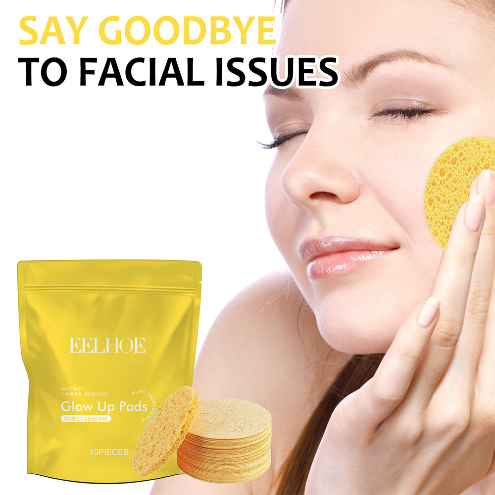 Almohadilla limpiadora de cúrcuma limpia profundamente la piel, elimina la suciedad, controla el aceite y suaviza la piel exfoliante y tierna