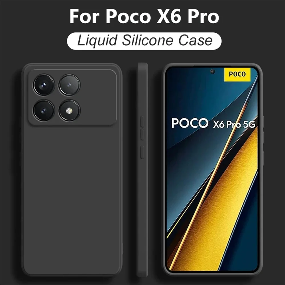 Защитный мягкий чехол для камеры Xiaomi Poco X6 Pro 5G, чехлы для телефонов Xiaomi Poco X6 Pro Poco X6 Pro 5G, противоударный матовый чехол
