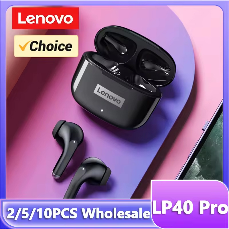 Słuchawki Lenovo LP40 Pro Bezprzewodowe Bluetooth 5.4 TWS Hifi Stereo Słuchawki douszne do gier i sportu z dotykowym sterowaniem, połączenia HD z mikrofonem