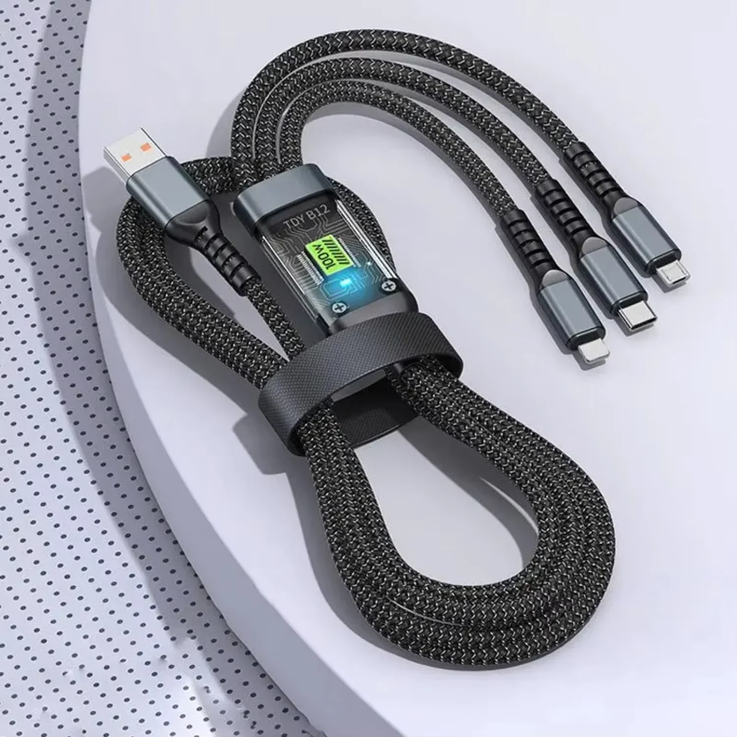 3-in-1 100W 超高速充電ケーブルコード（携帯電話用）