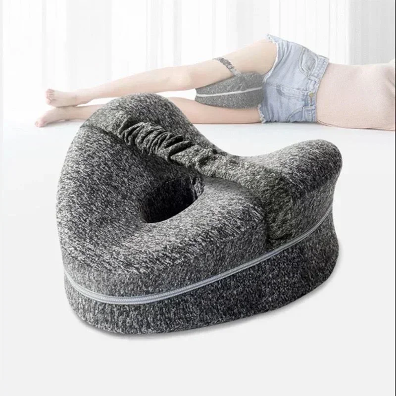 Travesseiro de perna de algodão com memória, coração oco, gravidez, lado dormeiro, ciática ortopédica, costas, quadril, alívio, travesseiro para cama, sofá