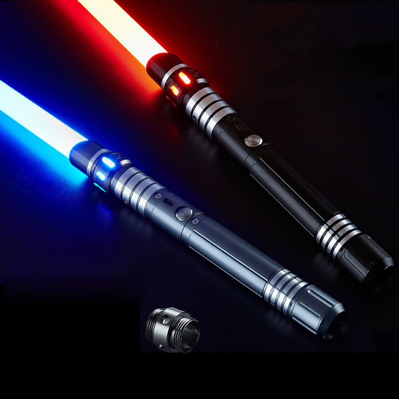 Световой меч, металлический лазерный меч, игрушки RGB Light Sabre, 7 цветов, смена цвета, детские шрифты Soundfonts Force FX FOC Blaster Toys, лазерный меч джедая, подарок