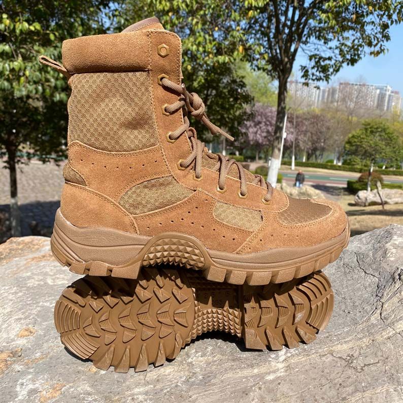 2026 Summer Mesh Breathable Outdoor Men's Ultra-light Wear-resistant High-top Zipper Anti-puncture Desert Mountaineering Boots