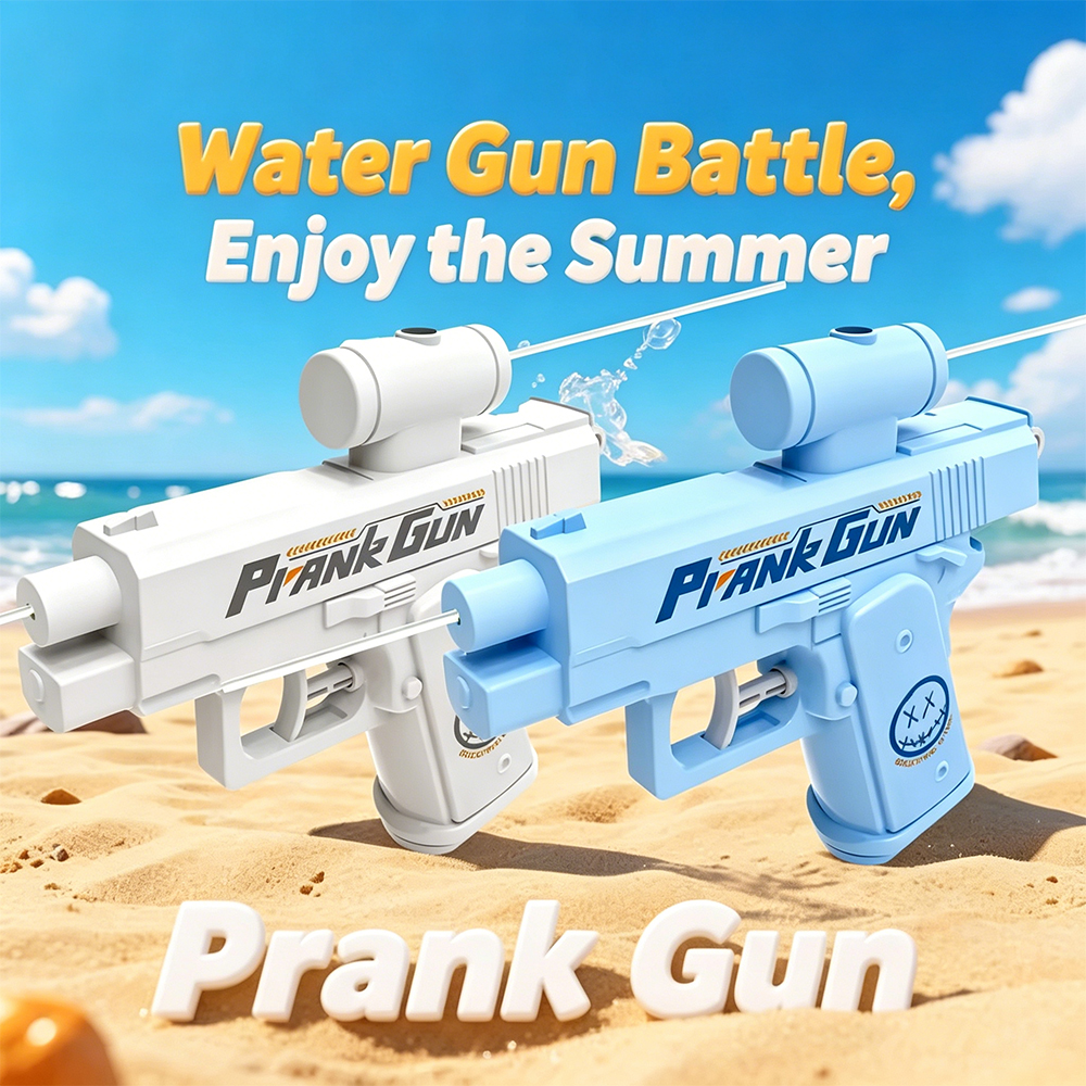 ปืนฉีดน้ำสองด้านแบบกลับด้าน สนุกสนาน - ของเล่นแกล้งกันในฤดูร้อน, ปืนฉีดน้ำขนาดเล็กสำหรับเด็กและผู้ใหญ่, สำหรับเล่นสาดน้ำในสระว่ายน้ำและชายหาด