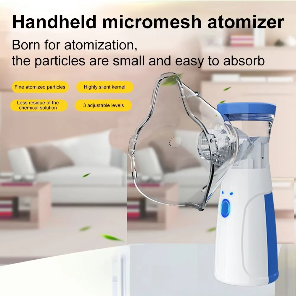 Nebulizador de inhalación Autoclean portátil de mano, atomizador de malla, inhalador silencioso, nebulizador para niños y adultos