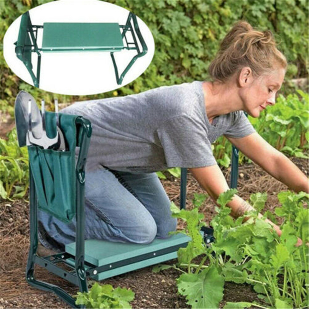 Taburete acolchado para arrodillarse en el jardín, asiento grueso para interiores y exteriores, portátil, carga de 150KG, mejorado