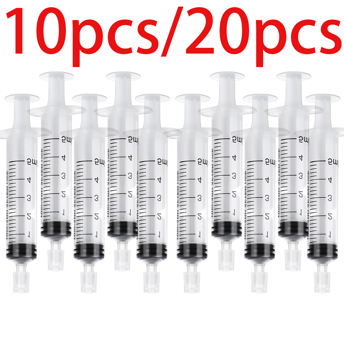 10/20 szt. strzykawek 5 ml, plastikowe dozowniki do perfum, narzędzie do napełniania kosmetyków do ilościowego dozowania w butelkach wielokrotnego użytku