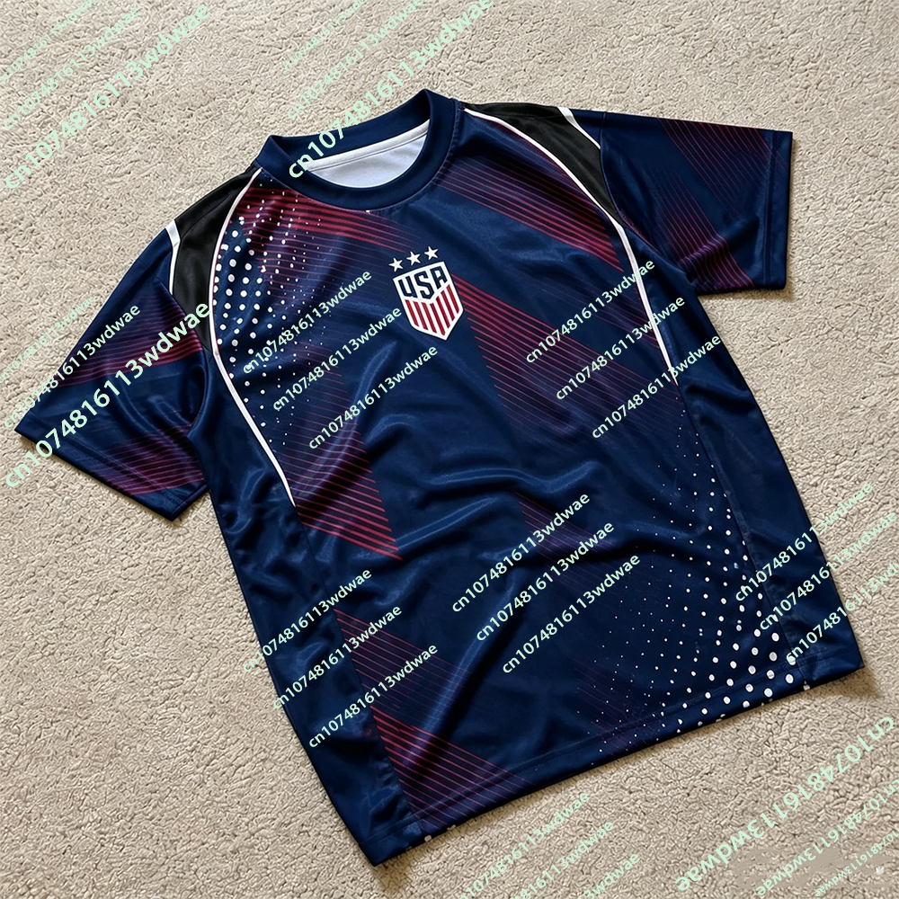 Camiseta de Fútbol Estilo Retro Inspirada en EE. UU. 2026, Jersey de Fútbol Azul Marino, Camiseta para Hombre, Jersey de Equipo, Camisetas para Niños, Familiares y Aficionados
