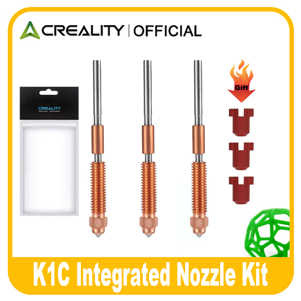 หัวฉีด Creality Official K1C/K1 Max 1/2/3 ชิ้น หัวฉีดเหล็กชุบแข็งแบบเปลี่ยนเร็ว สำหรับ K2 SE/Ender 3 V3 KE/V3 Plus อะไหล่เครื่องพิมพ์ 3 มิติ