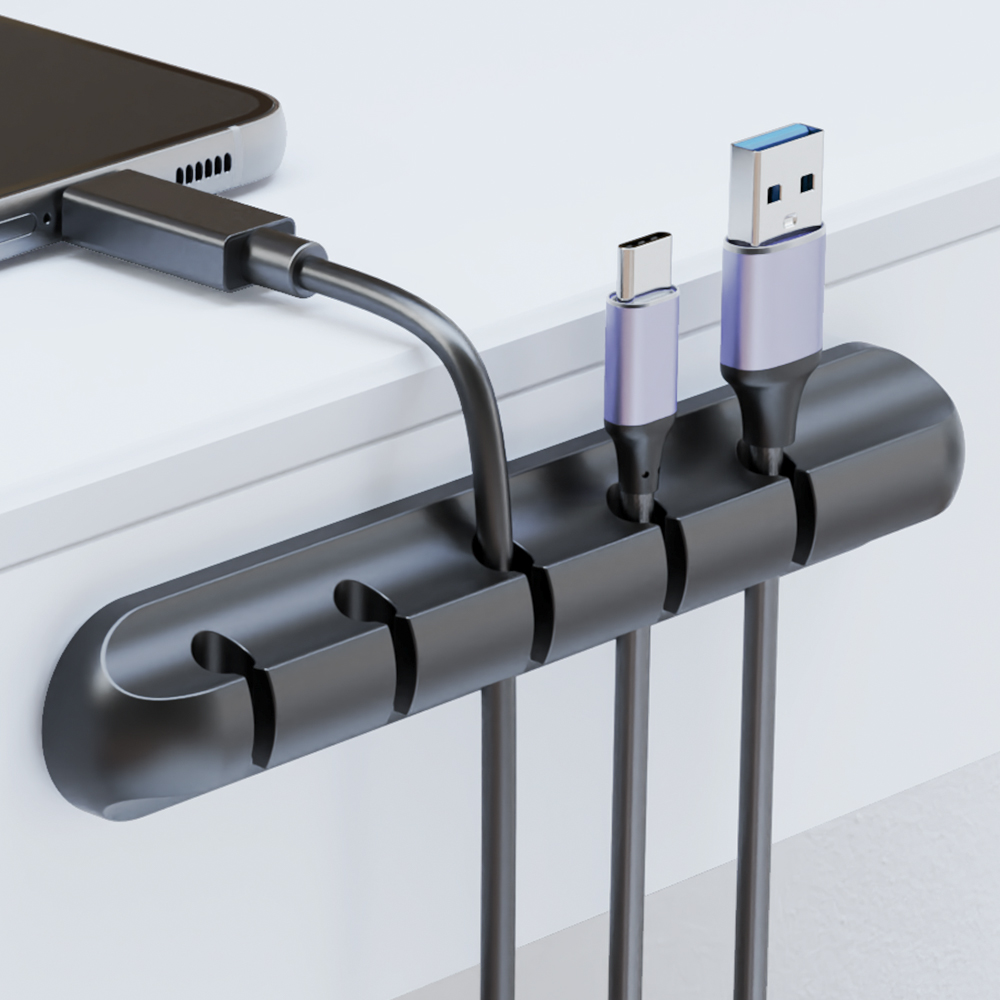 Klipsy samoprzylepne do kabli, organizer przewodów do zarządzania kablami na biurku, do kabli USB do ładowania, kabli zasilających na szafkę nocną, kabli myszy.