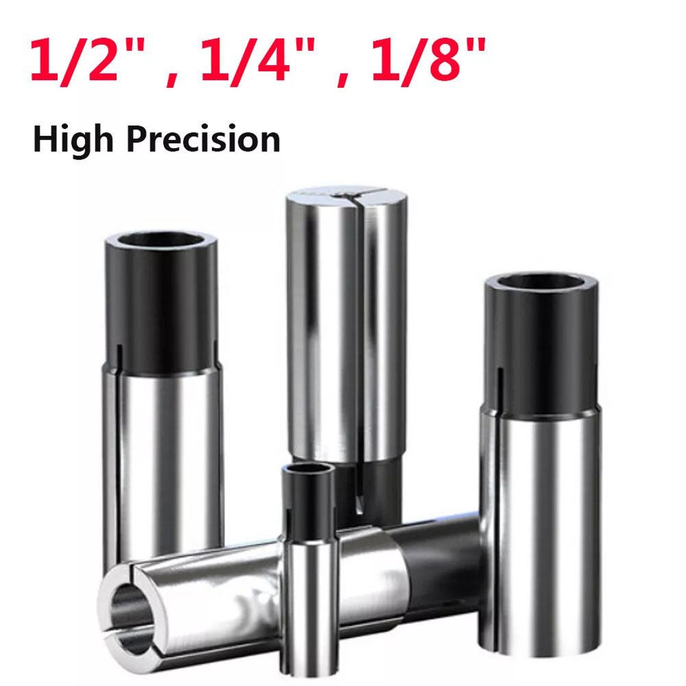 1/2" 1/4" 1/8" Spannzangenadapter Schaft Reduzierstück Bit CNC Spindelfräser 4/6/8/10mm für Graviermaschinenfutter