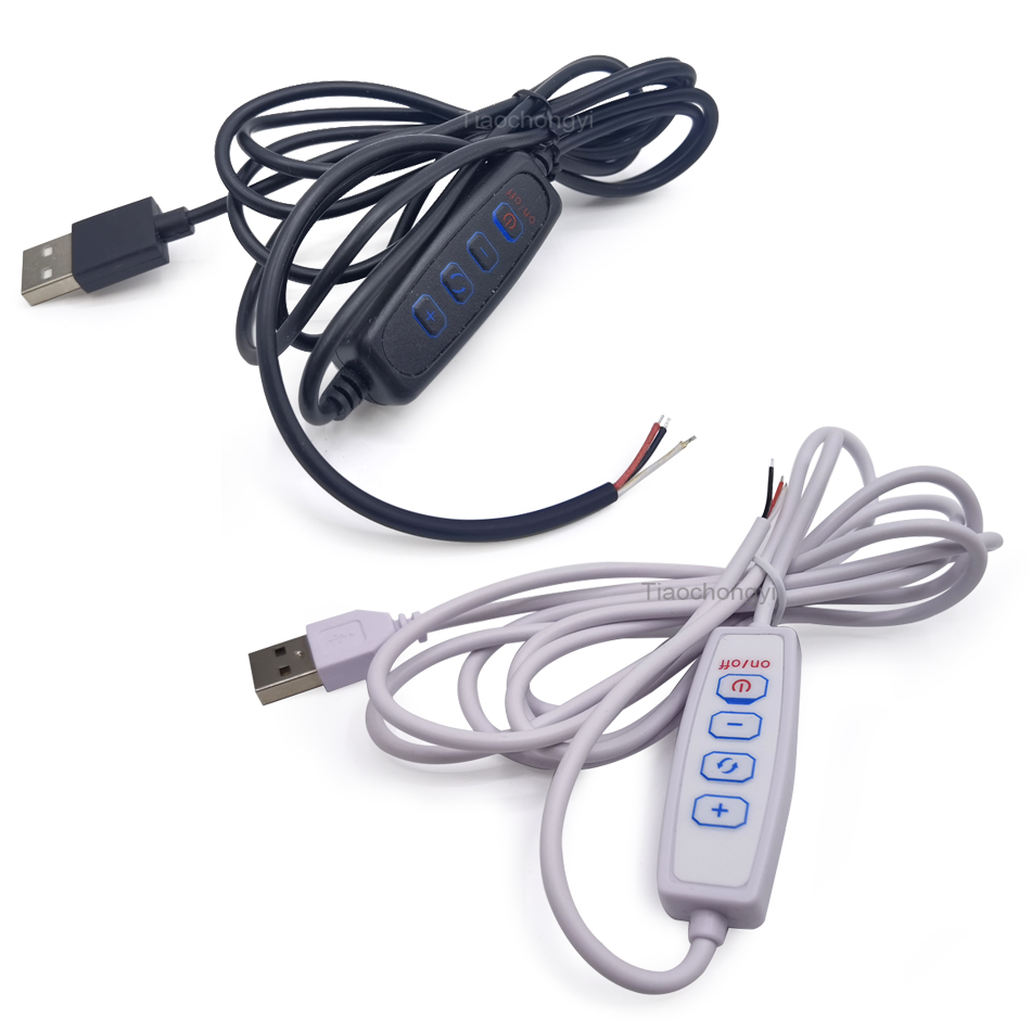 DC 5V LED Dimmer USB Port Netzteil Linie Dimmen Farbe-passenden Verlängerung Kabel Mit ON OFF Schalter adapter Für LED Glühbirne