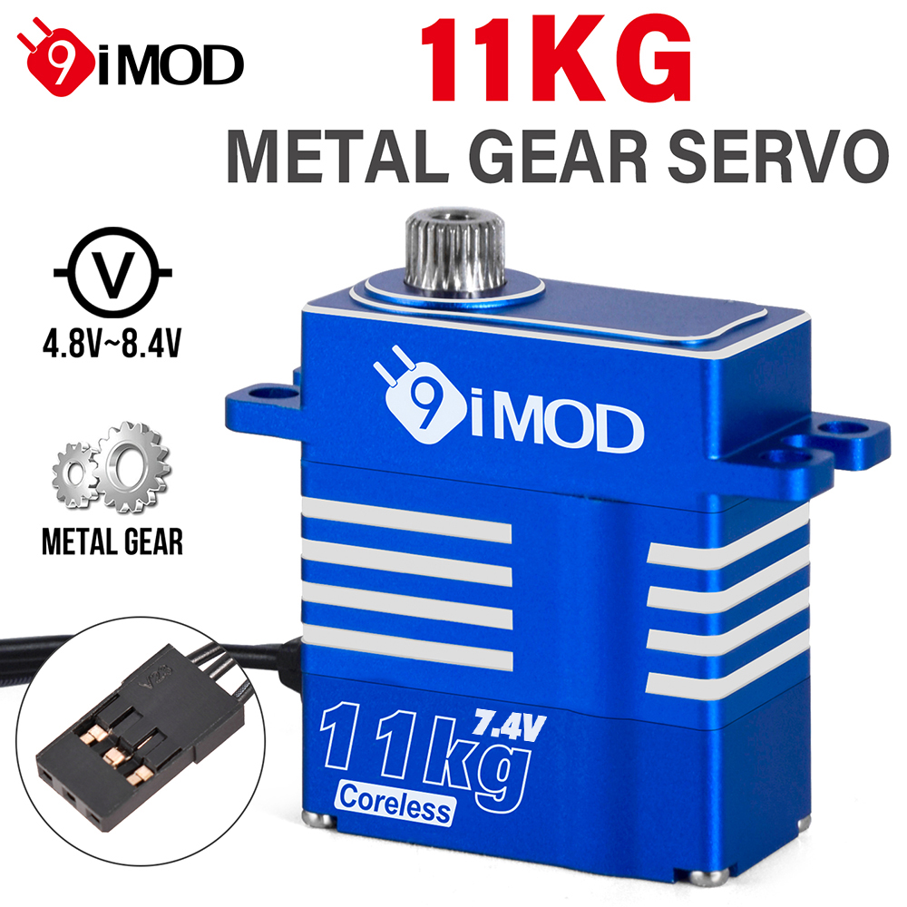 9IMOD RC Digatal Servo 11KG Coreless Metal Gear Servo 4.8-8.4V untuk 1/8 1/10 1/12 1/18 RC mobil RC Aksesori DIY
