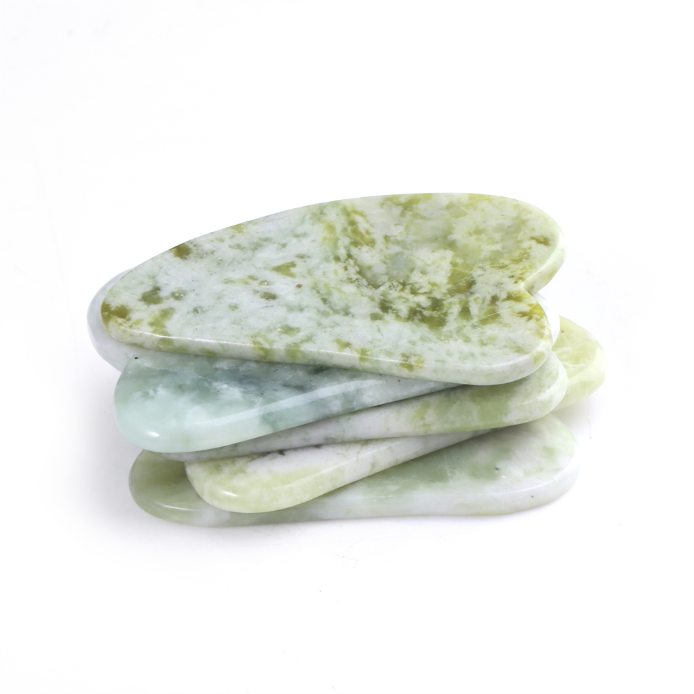 หยกธรรมชาติ Guasha Scraper นวดหน้า Skincare ผิวขูด Gua Sha Scraper Face Beauty Body Slim ต่อต้านริ้วรอยนวด