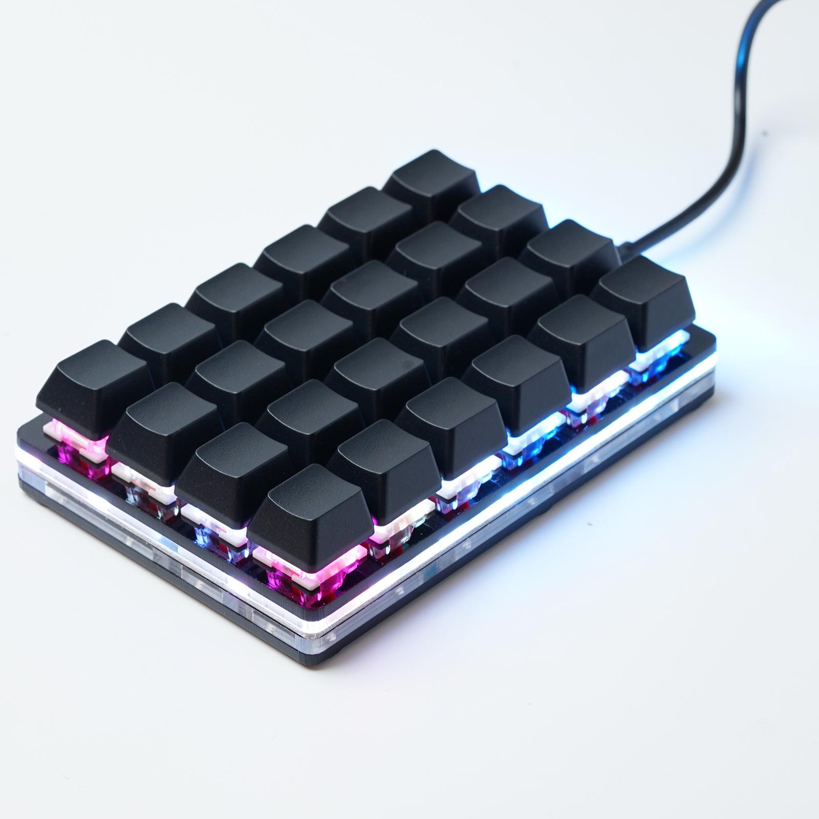 Teclado Mecánico Personalizado con Programación USB, Macro RGB, 24/16/12/9/8/4/3/2 Teclas, Copiar y Pegar, Mini Teclado para Juegos, Macropad DIY