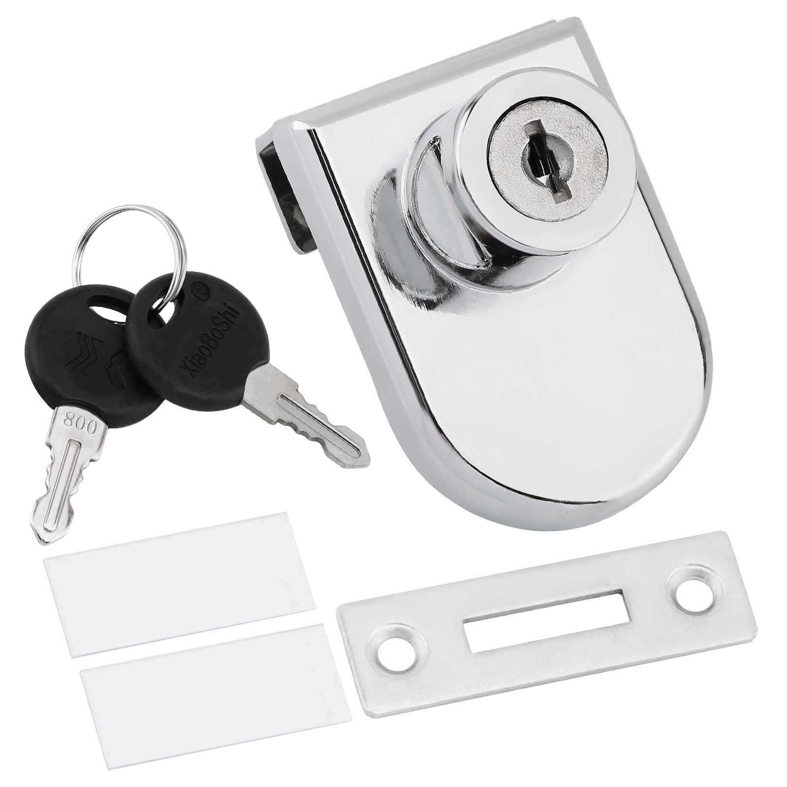 Cerradura de puerta de vidrio de aleación de Zinc para baño, inodoro, tienda, puertas de vidrio, pestillo de piso, Perno de bloqueo de tierra