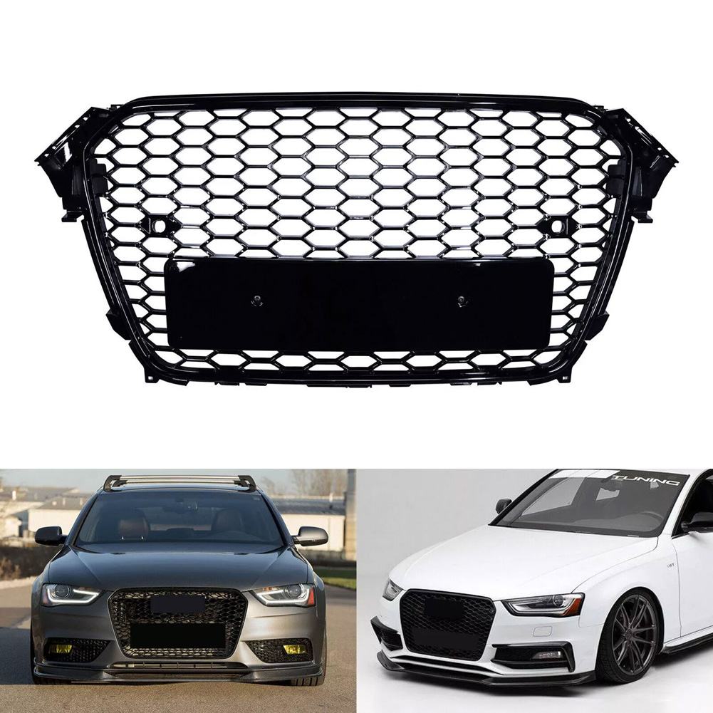 Honingraat Mesh Voorbumper Grille Frame Trim Grille Cover Onderdelen Compatibel Voor A4 B8PA 2013-2016 Europese Model 8K 0853651 E