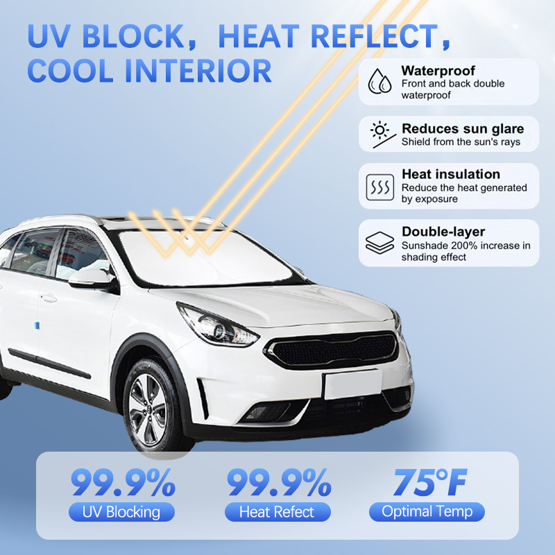 กระจกรถยนต์ Sun Shade สําหรับ KIA Niro EV HEV VQ Optima Sunshade Sun Visor Protector บล็อกรังสี UV ฤดูร้อนรถอุปกรณ์เสริม