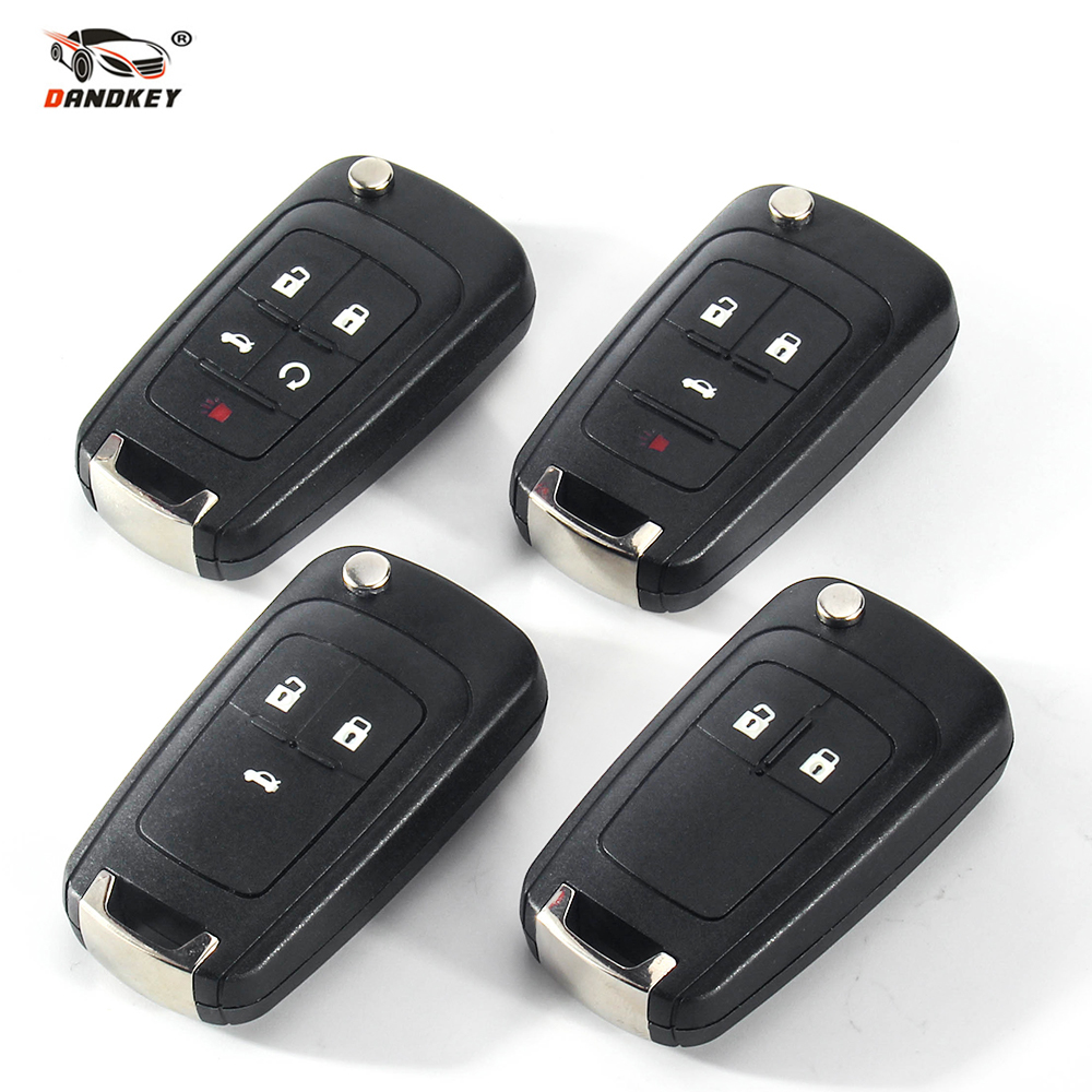 Dandkey-funda con tapa para llave remota de coche, 2 botones, para Opel Vauxhall Astra Zafira, Chevrolet Cruze Buick, hoja HU100