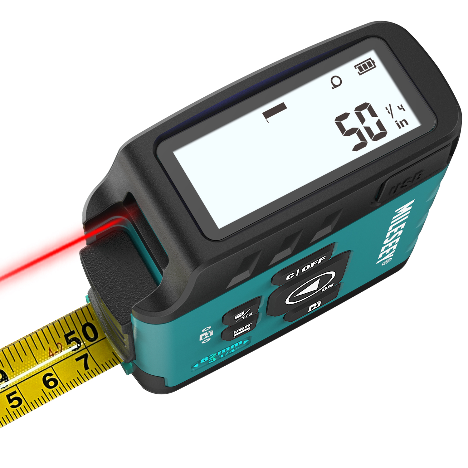 Mileseey DT20 Laserowy Miernik Odległości Przenośny Bluetooth Dalmierz, Akumulatorowy Cyfrowy Miernik do Projektowania Domów