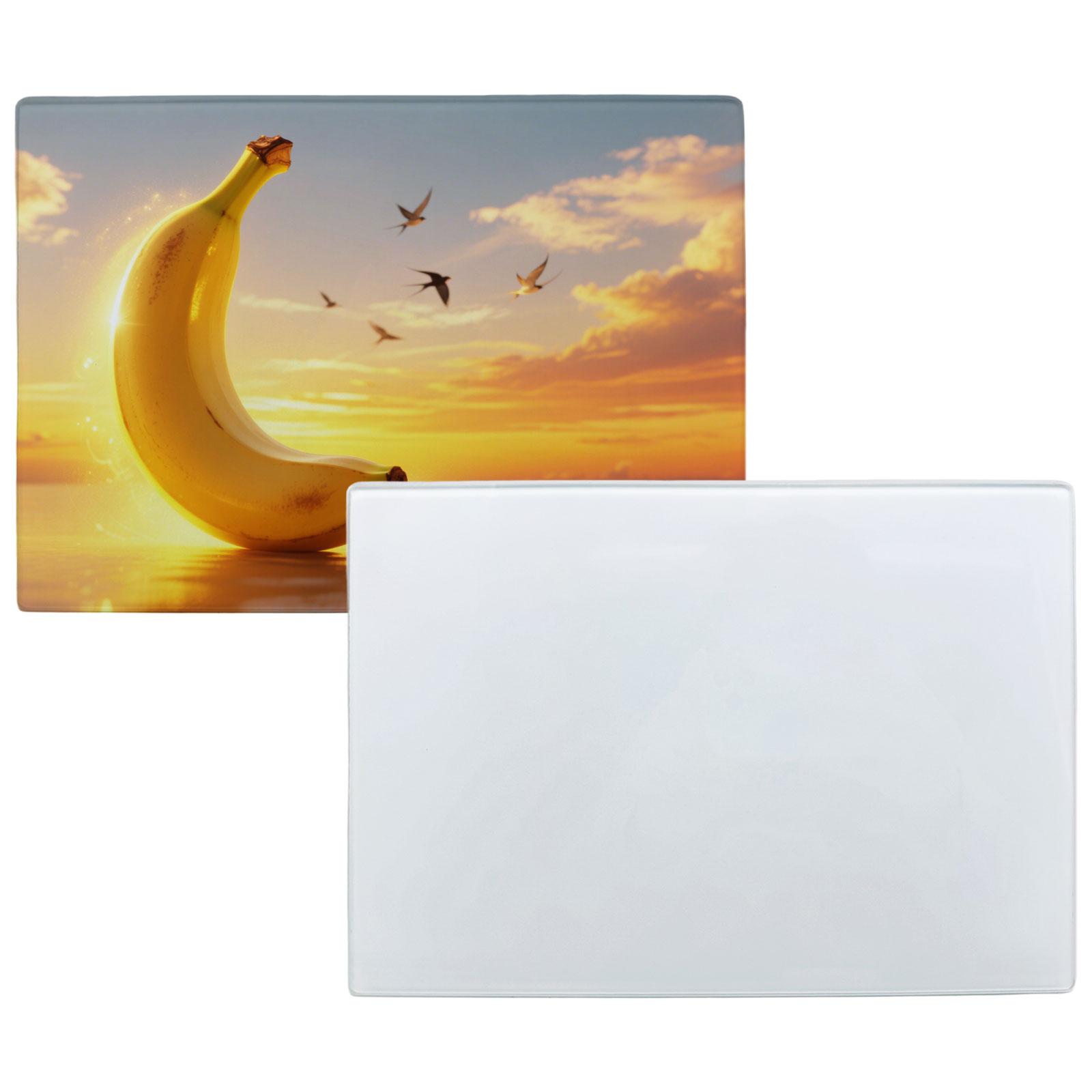 US Voorraad 12 stks 11in x 7.9in Sublimatie Blanks Boards Gehard Glas Snijplank Sublimatie Blanks met Witte Coating