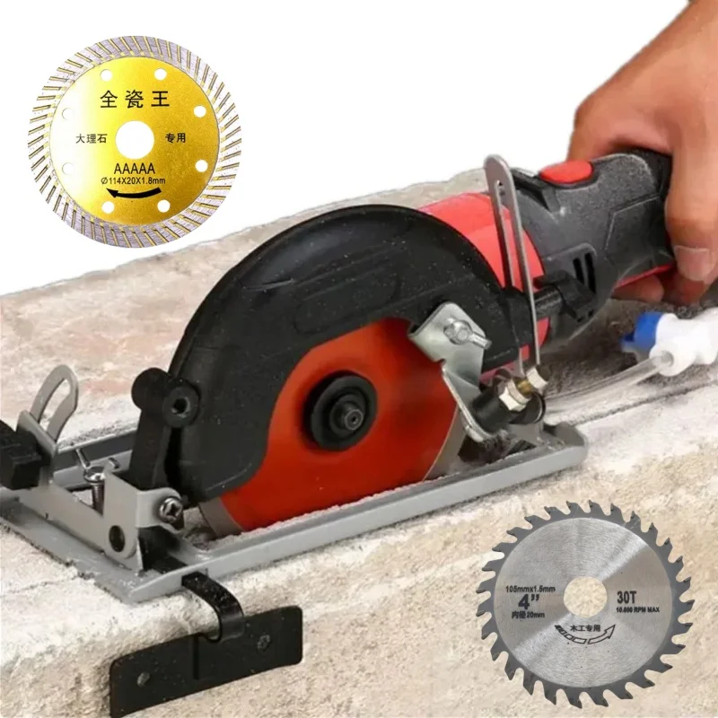 Amoladora angular de 100/115/125 mm, base ranurada para máquina cortadora de instalación rápida 45 °   Soporte de posicionamiento de profundidad de corte ajustable