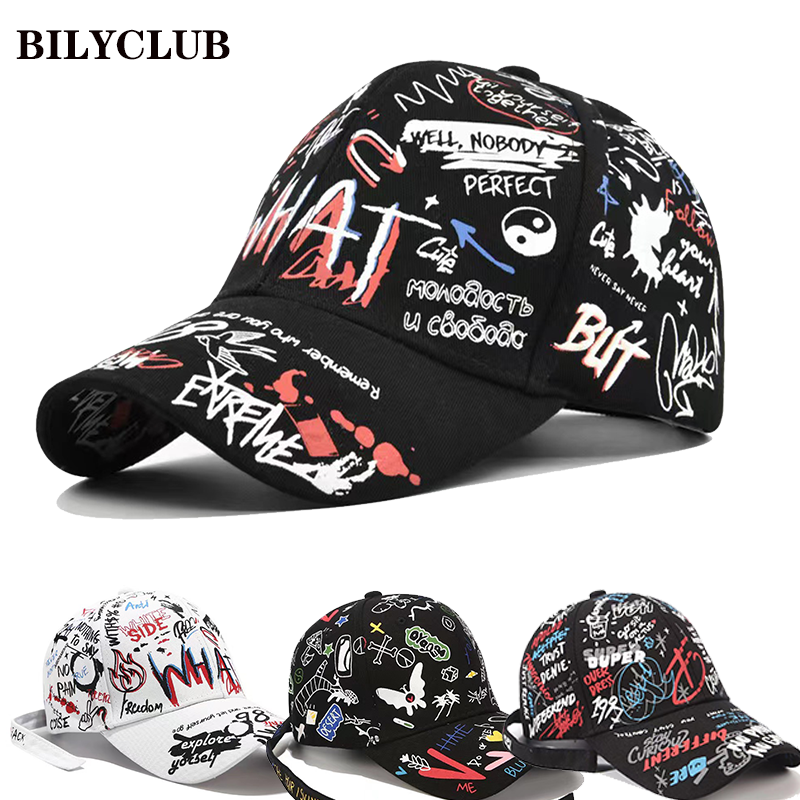 Nouvelle Casquette de Baseball Tendance 2026 à Imprimé Graffiti, en Coton, pour Hommes et Femmes, Chapeau d'Été Réglable avec Lettres, Style Cool Gorra