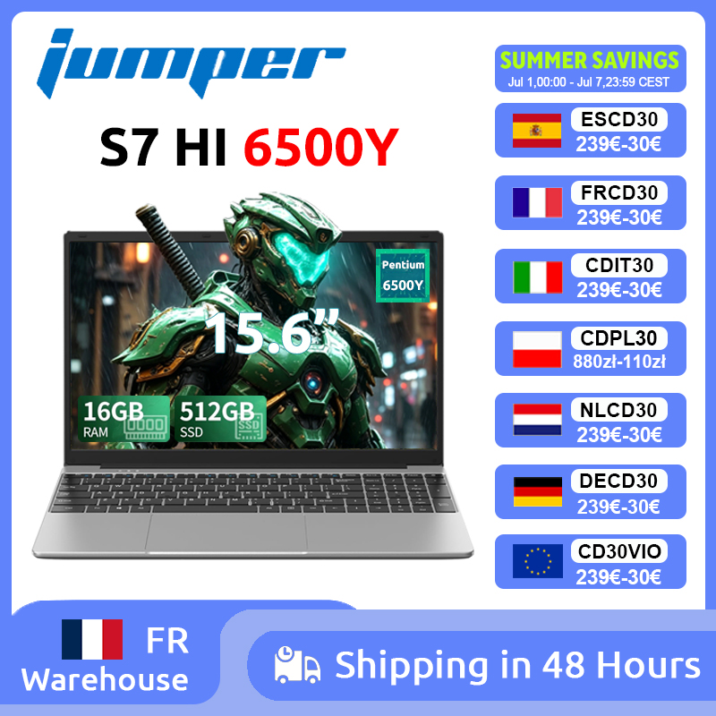 Laptop Jumper EZbook S7 HI 15,6 cala, 16 GB RAM, 512 GB SSD, Procesor Intel 6500Y, Port Type-C, Mini HDMI