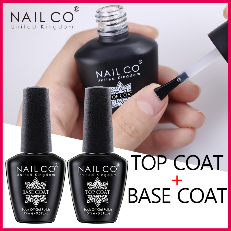 NAILCO Top Coat Base Coat Magic Remover Lacquer UV สีเจลเล็บ Esmalte Soak Off Semi Permanente Vernis เล็บเคล็ดลับ Art