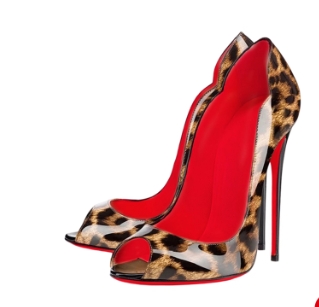 Tacchi Alti in Pelle Verniciata con Stampa Leopardata per Donne, Scarpe da Festa con Punta a Spillo e Tacco Sottile, Taglia Grande 12cm