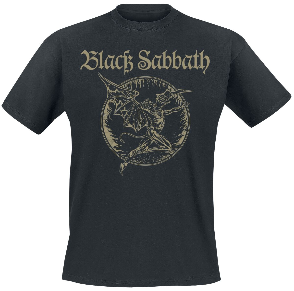 Black Sabbath Vintage Devil Print Katoenen T-shirt Heren Dames Heavy Metal Band Unisex T-shirt met korte mouwen