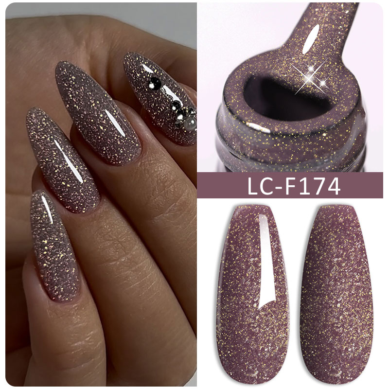 LILYCUTE-esmalte de uñas en Gel brillante, Color nude brillante, primavera, larga duración, para manicura, Base de uñas, capa superior, barniz en Gel