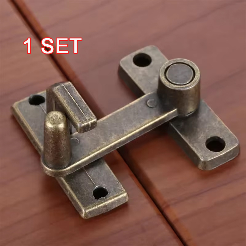 1Set Bronze Sliding Window Door Lock Handle Metal Door Latch Guard Latch Bolt Home Safety Chain Door Home Hardware