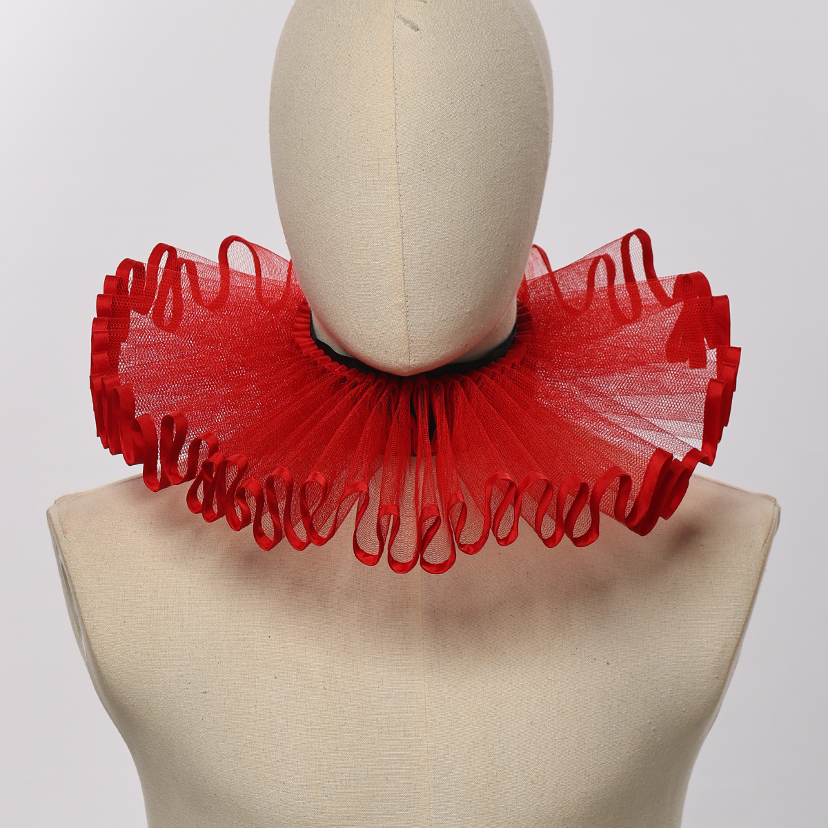 Estilo vintage gola babados pescoço ruff para mulheres homens estilo vitoriano medieval acessórios de fantasia