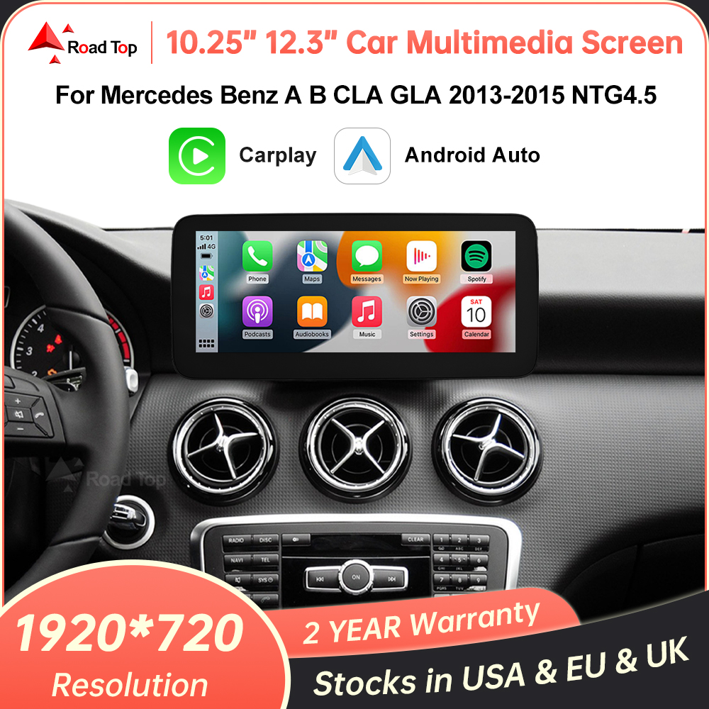 Pantalla Multimedia de coche con pantalla táctil de 1920x720 para Benz A B CLA GLA W176 W463 W246 2013-2015 NTG4.5 Carplay inalámbrico Android Auto