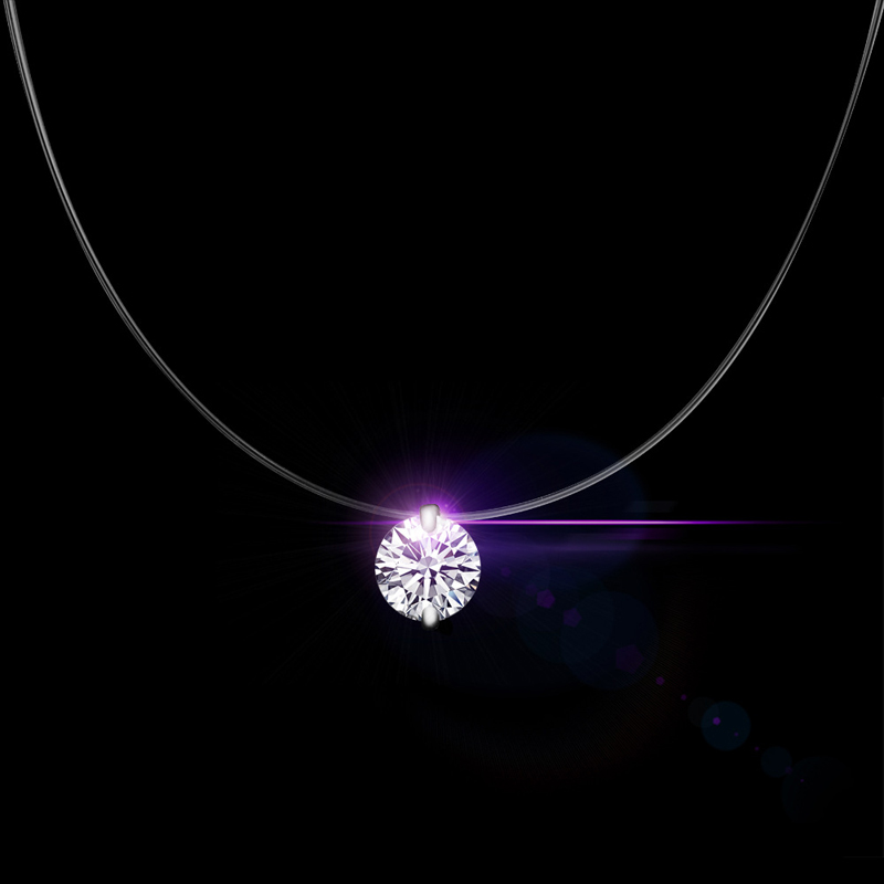 Colliers courts en argent Sterling 925 et Zircon pour femmes, pendentif en cristal autrichien clair, chaîne à la mode, bijoux de fête